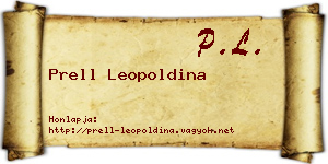 Prell Leopoldina névjegykártya